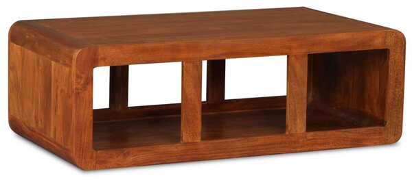 Konferenční stolek masivní dřevo s medovým povrchem 90x50x30 cm