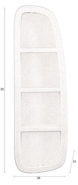 Béžová police DUTCHBONE VEDA 38 x 23 cm