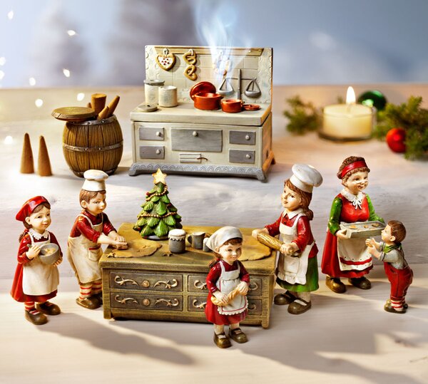 Vánoční dekorace Pekárna s hracím strojkem