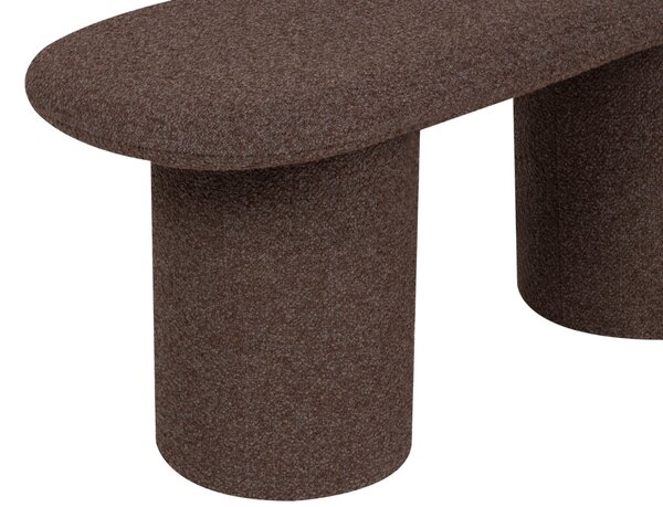 Noo.ma Hnědá bouclé lavice Rull 130 cm