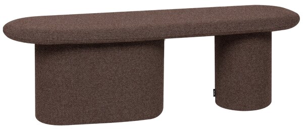 Noo.ma Hnědá bouclé lavice Rull 130 cm