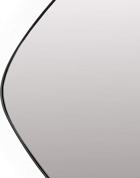 White Label Černé kovové závěsné zrcadlo WLL MILA