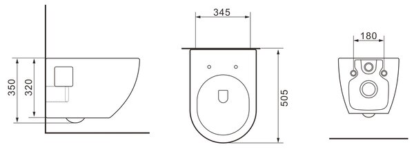 Erga Astrid, závěsná WC mísa 510x360x360mm, Rimless + toaletní sedátko s pomalým zavíráním, bílá, ERG-V03-ASTRID-RIM-WH
