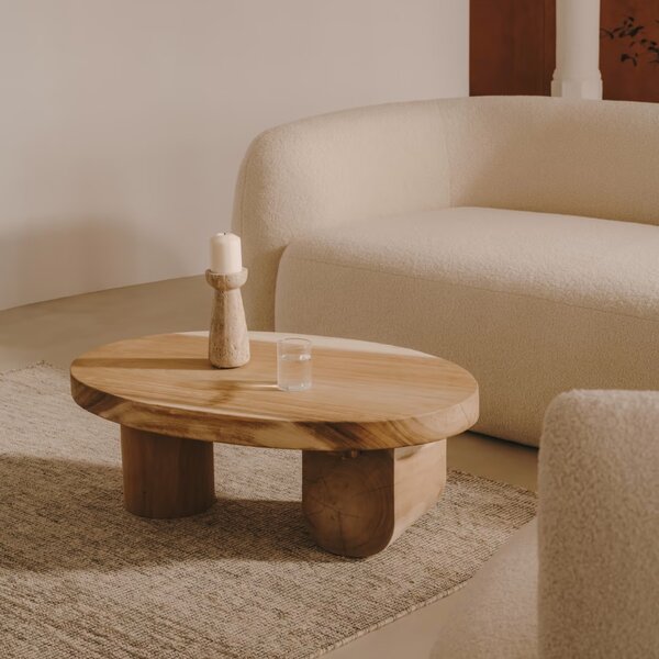 Dřevěný konferenční stolek Kave Home Mosi 90 x 60 cm