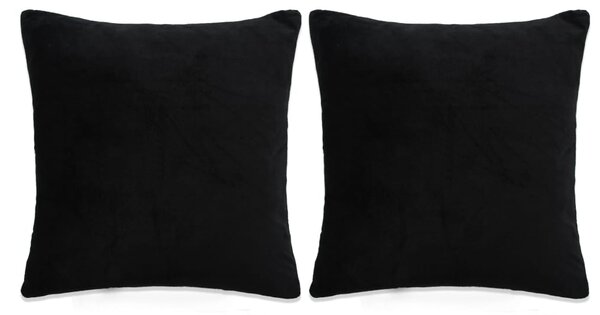 Sada polštářů 2 ks textil 60 x 60 cm černé