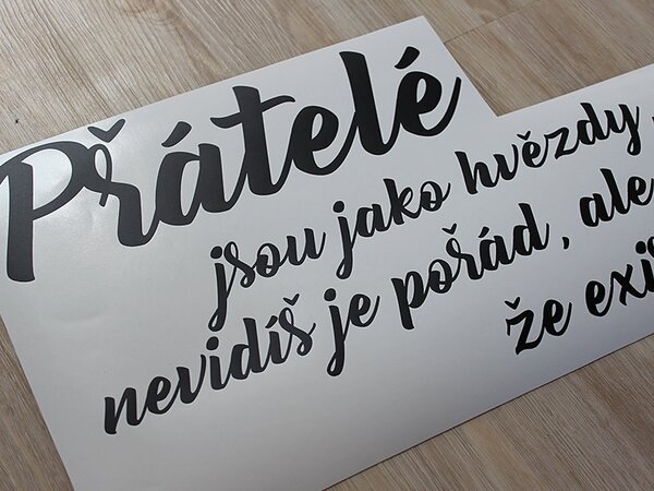 Citát přátelé samolepka na zeď 159 x 75 cm