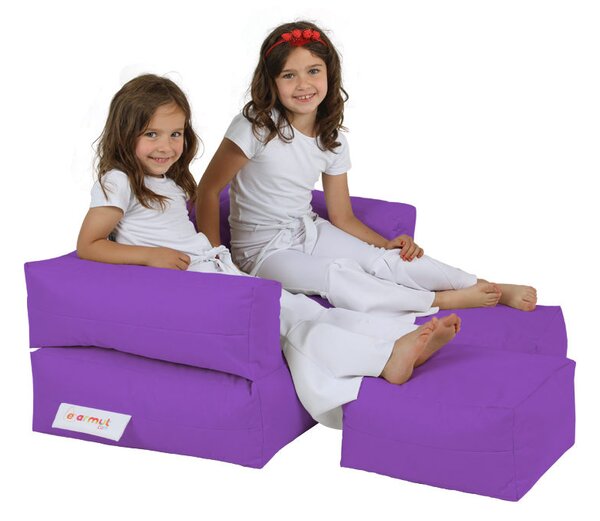 Atelier del Sofa Zahradní sedací vak Kids Double Seat Pouf - Purple, Purpurová