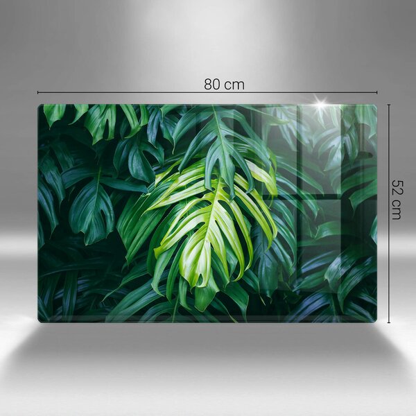 Krájecí prkénko skleněné Divoké monstera listy