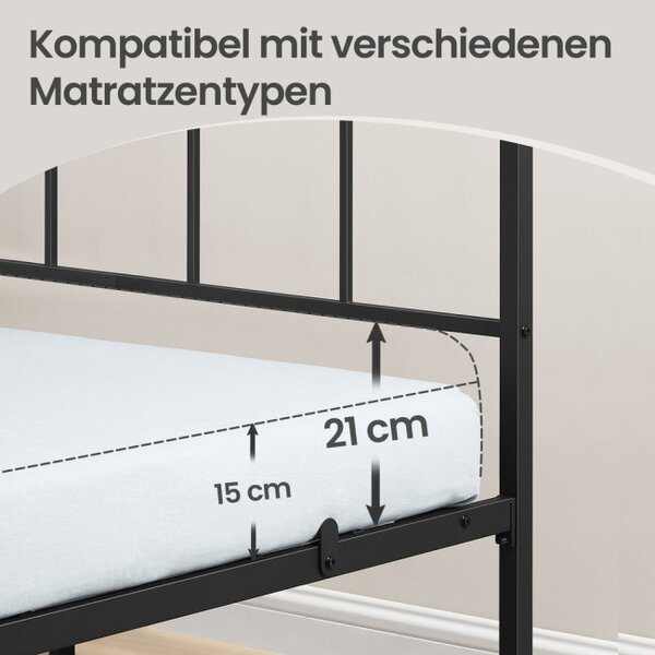 Kovová manželská postel 140x200 cm RMBB35294B101