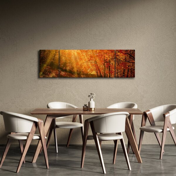 Obraz podzimního lesa (170x50 cm)