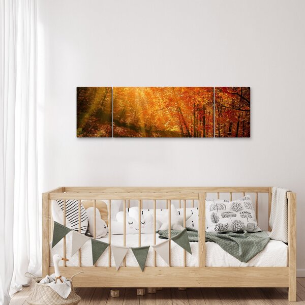 Obraz podzimního lesa (170x50 cm)
