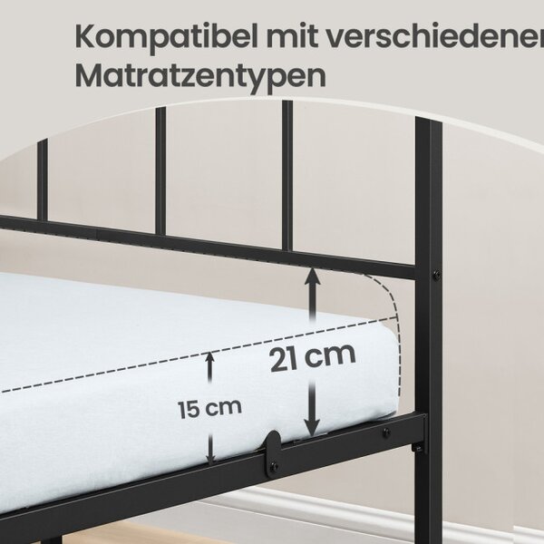 Kovová manželská postel 160x200 cm RMBB35295B101