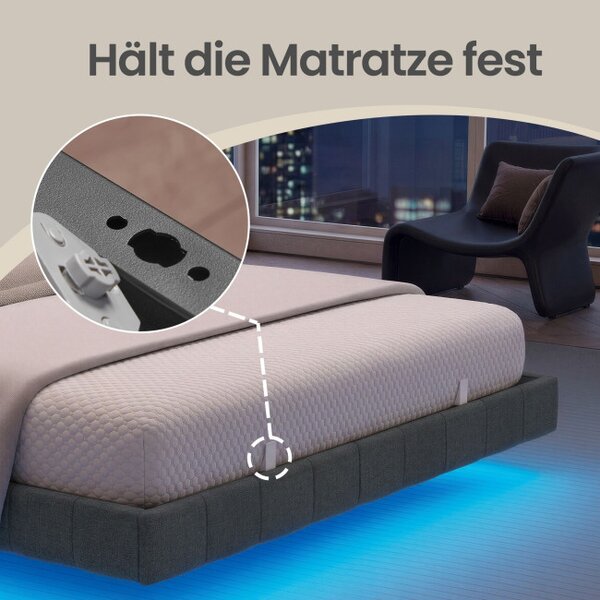 Manželská postel s LED podsvícením 160x200 cm RMBB35165G101