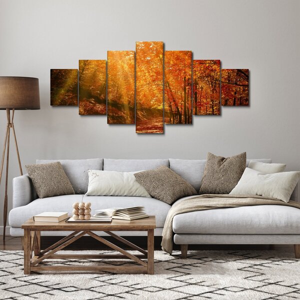 Obraz podzimního lesa (210x100 cm)