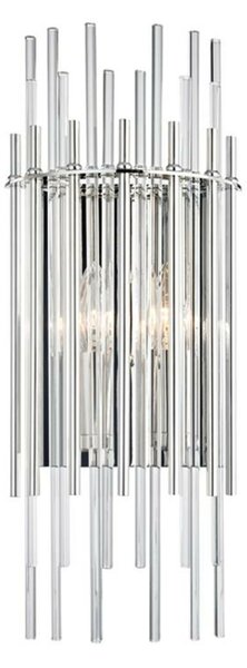 HUDSON VALLEY nástěnné svítidlo WALLIS ocel/sklo nikl/čirá E14 2x40W 6300-PN-CE
