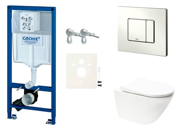 Cenově zvýhodněný závěsný WC set Grohe do lehkých stěn / předstěnová montáž+ WC Vitra Integra SIKOGRSINTRE2S