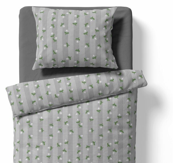 Lamatex Povlečení pro dospělé – prodloužené – Damašek – pruh – zelená