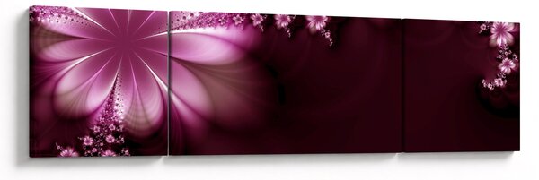 Obraz abstrakce - květiny (170x50 cm)