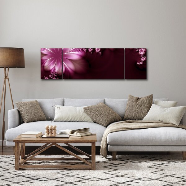 Obraz abstrakce - květiny (170x50 cm)