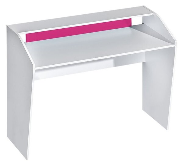 PC stůl Trent bílá/růžová