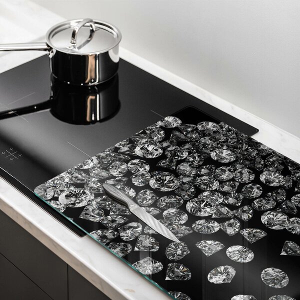 Skleněná deska do kuchyně Diamanty diamanty