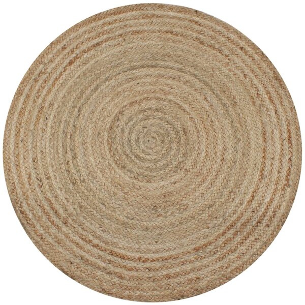 Kusový koberec ze splétané juty 90 cm kulatý