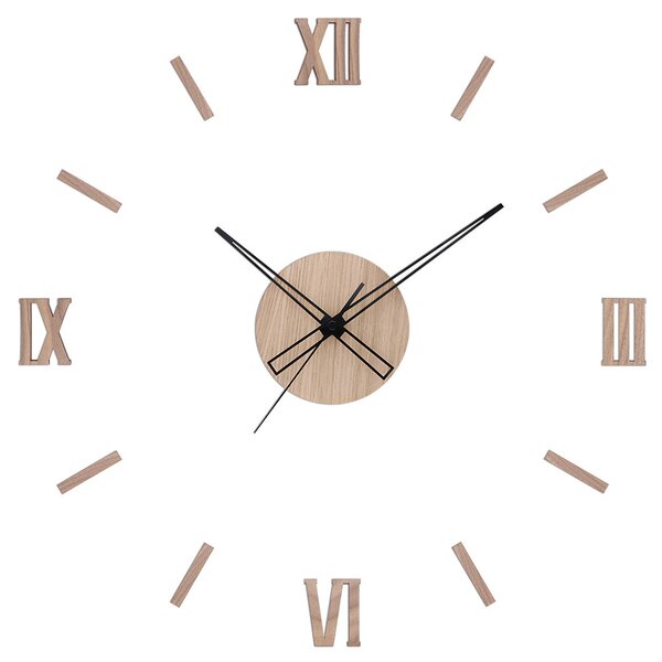 Dřevěné designové hodiny světle hnědé PRIM Remus - A
