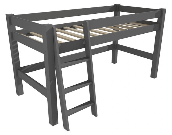 Patrová zvýšená postel 8X8 02A (Barva dřeva: barva šedá, Rozměr: 90 x 190 cm)