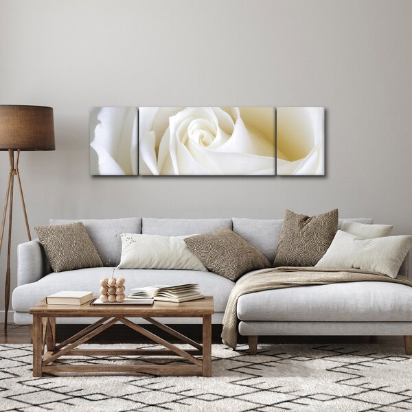 Obraz bílé růže (170x50 cm)