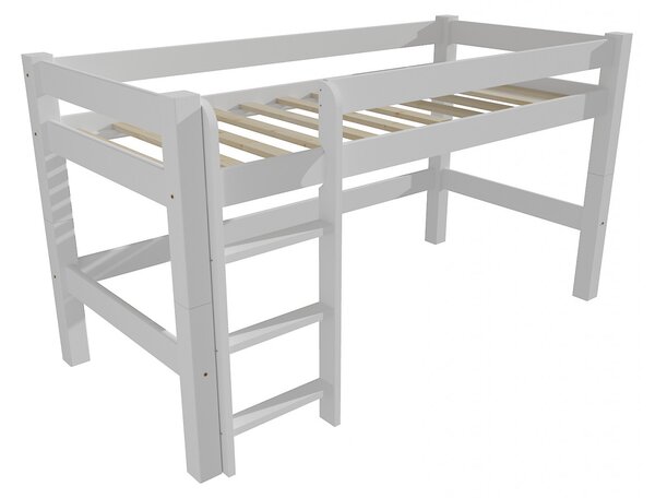 Patrová zvýšená postel 8X8 02B (Barva dřeva: barva bílá, Rozměr: 90 x 180 cm)