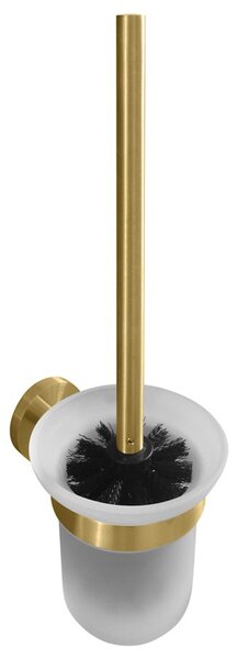 Sapho Sapho, X-ROUND GOLD WC kartáč nástěnný, miska mléčné sklo, zlatá, XR303GB