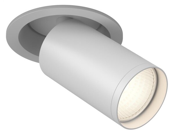 Maytoni Moderní zápustné stropní svítidlo FOCUS S, v. 12,3 cm, 1xGU10 Barva: Bílá/Stříbrná