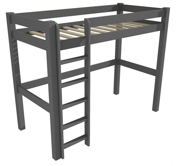Patrová zvýšená postel 8X8 04D (Barva dřeva: barva šedá, Rozměr: 90 x 190 cm)