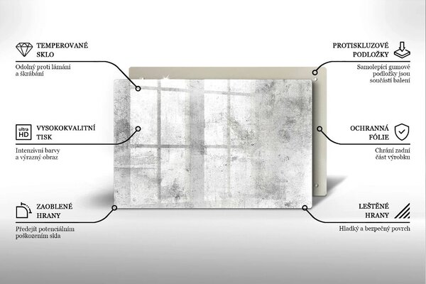 Skleněná deska do kuchyně Betonová textura