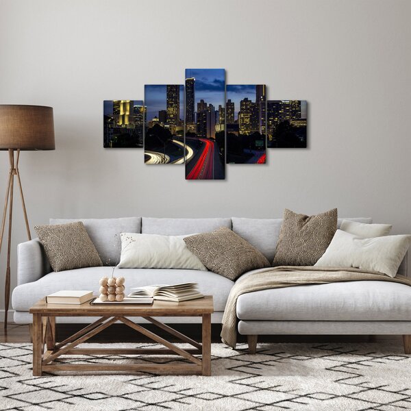Obraz nočního města (125x70 cm)