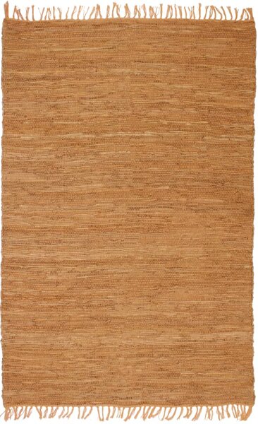 Ručně tkaný koberec Chindi kůže 160 x 230 cm snědý