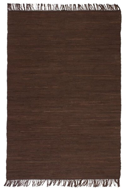 Ručně tkaný koberec Chindi bavlna 80 x 160 cm hnědý