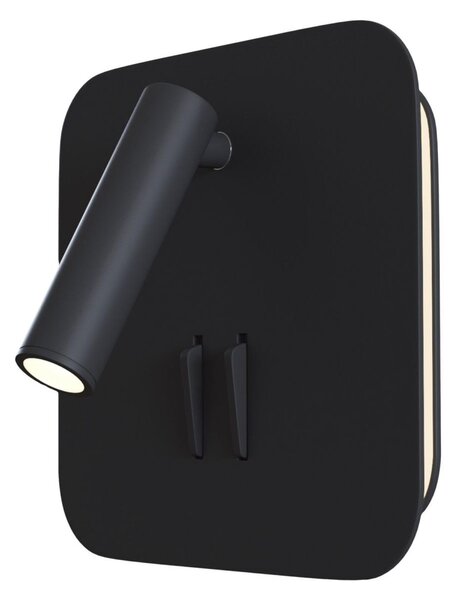 Maytoni Nástěnné LED svítidlo LOS, 9W, 13x13 cm, CRI80 Barva: Černá