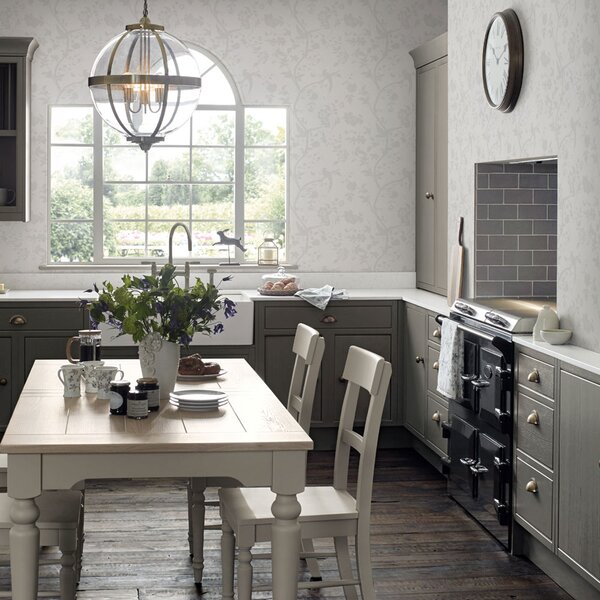 Vliesová tapeta na zeď, bílo-krémová, květiny, ptáčci, 113391, Laura Ashley Signature