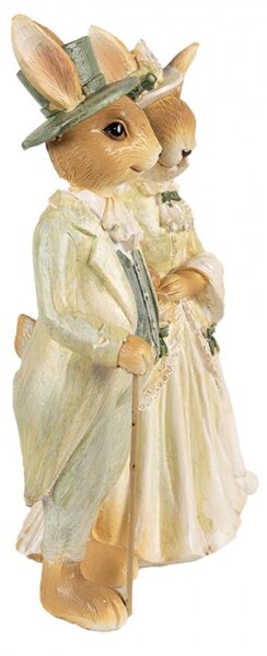 Figurka králičího páru na procházce – 21 cm