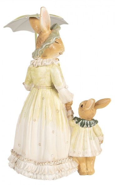 Figurka králíčí rodinky na procházce – 21 cm