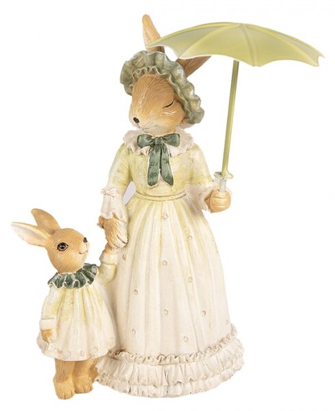 Figurka králíčí rodinky na procházce – 21 cm