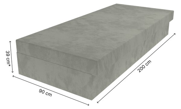 Válenda pružinová 200x90 cm tmavě zelená s úložným prostorem