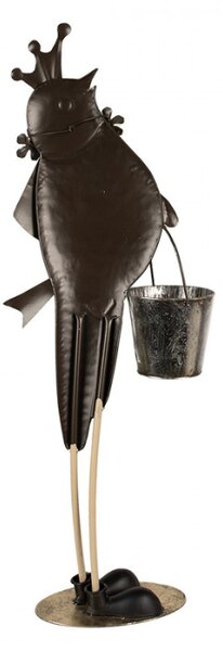 Velká socha ptáčka s kyblíkem – 83 cm