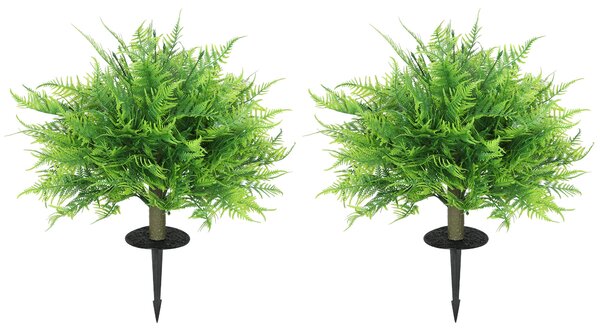 HOMCOM 2ks umělých kapradin Boston, 60 cm – realistické rostliny do obývacího pokoje, ložnice, zahrady, kanceláře | Aosom