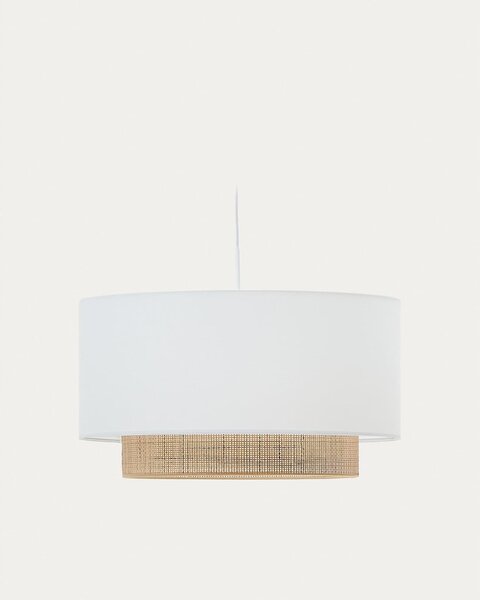 Bílé/v přírodní barvě látkové stínidlo ø 60 cm Erna – Kave Home