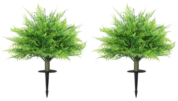 HOMCOM 2ks umělých kapradin Boston, 60 cm – realistické rostliny do obývacího pokoje, ložnice, zahrady, kanceláře | Aosom