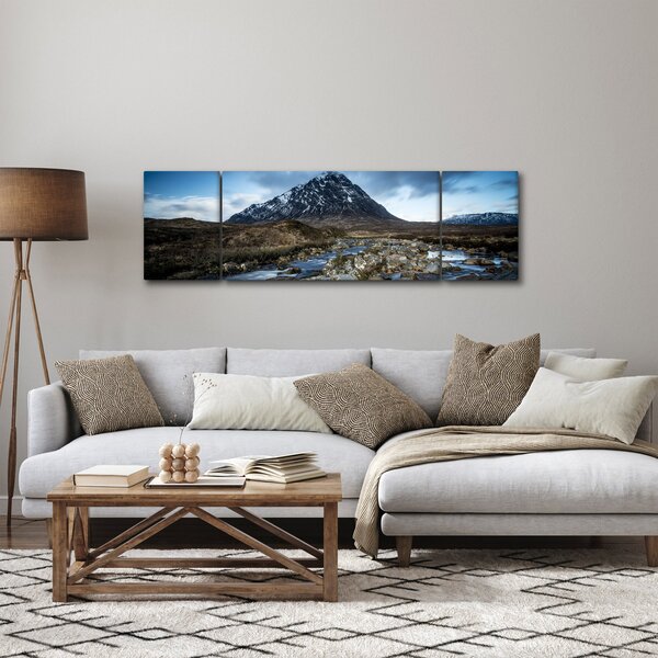 Obraz hory a řeky (170x50 cm)