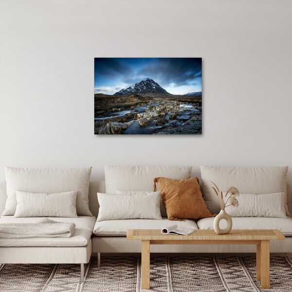Obraz hory a řeky (70x50 cm)