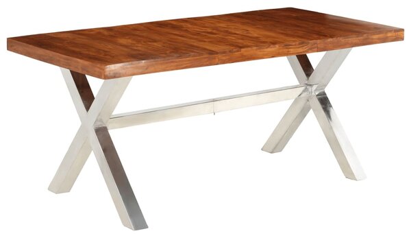 Jídelní stůl masivní dřevo s sheeshamovým povrchem 180x90x76 cm